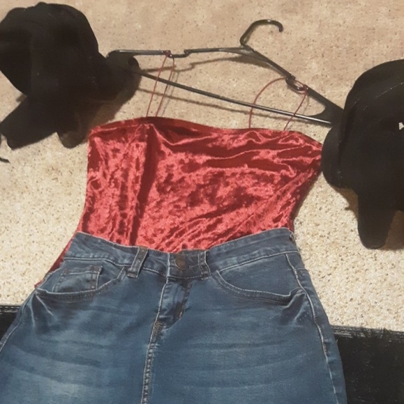 red velvet bodysuit - Picture 2 of 3